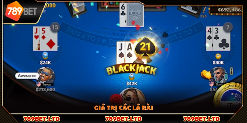 Luật chơi blackjack cách tính điểm các quân bài